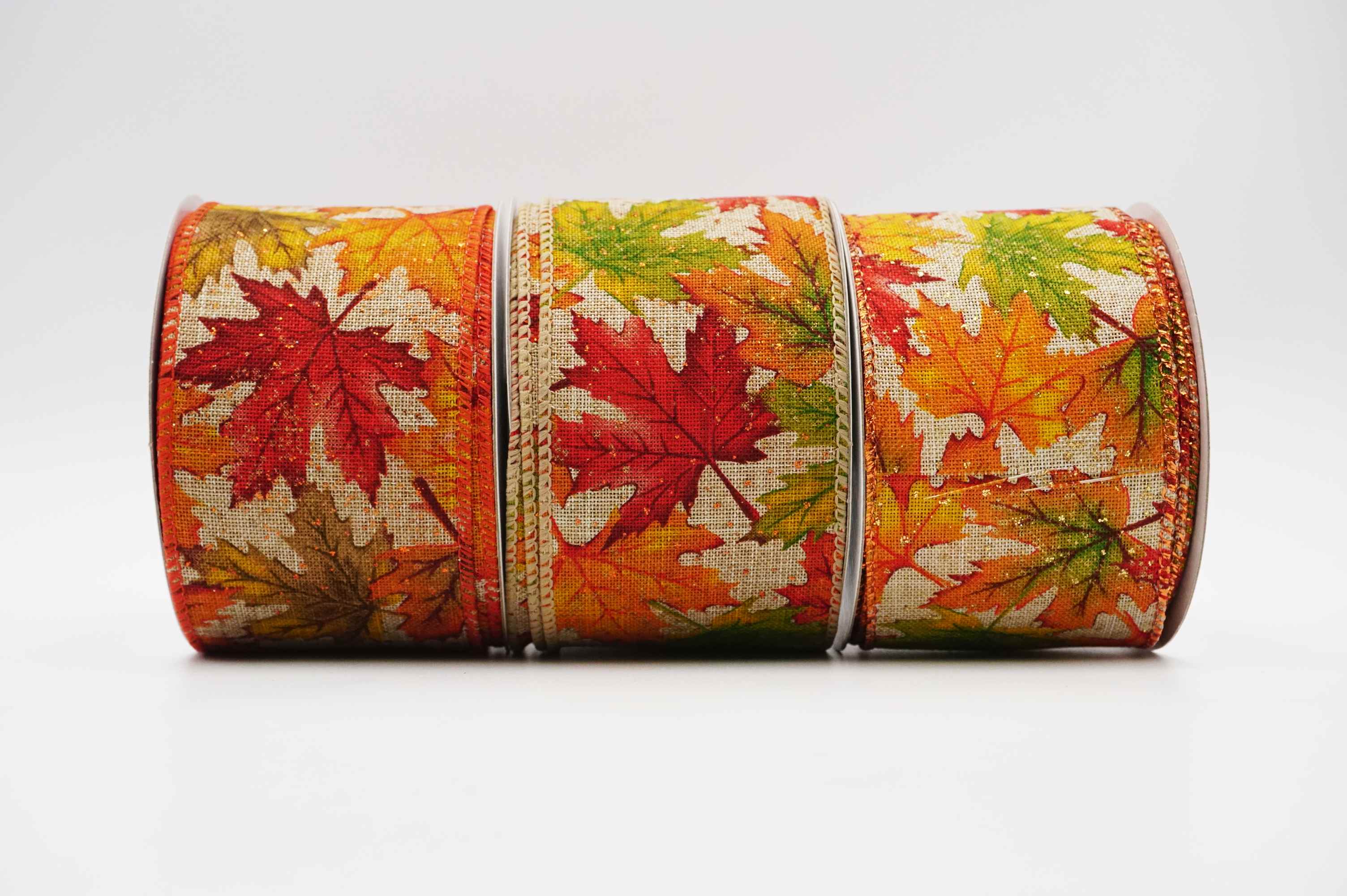 Herfst Esdoornbladeren Bedraad Lint